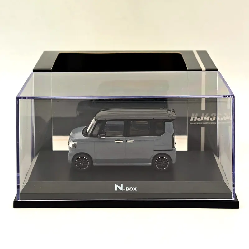 Hobby Japan 1/43 N-BOX Custom Slate Grey Pearl & Black HJ431006GP Diecast Model Car Limited Collection