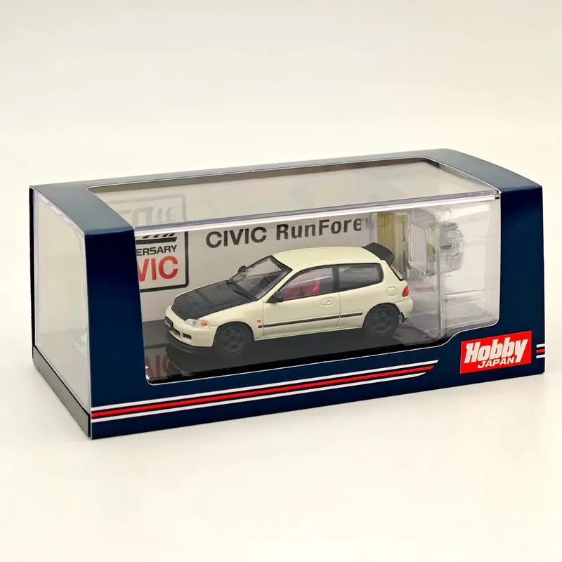 Hobby Japan 1/64 (EG6) JDM Style Customized Version With Engine Display Model White HJ642017AW Diecast Models Car Collection
