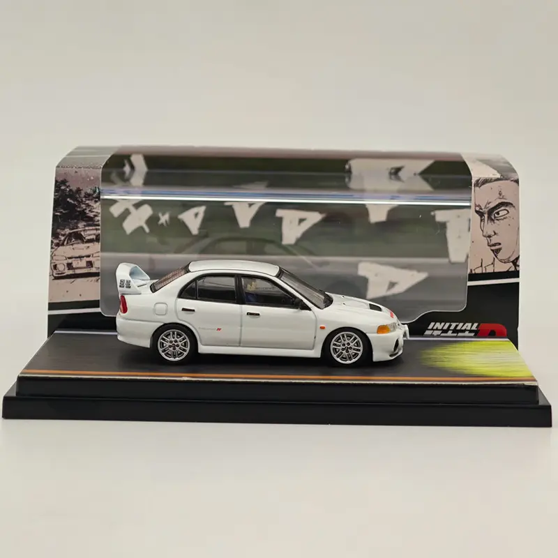 Hobby Japan 1/64 Lancer RS Evolution IV INITIAL D White HJ642011D Diecast Models Car Limited Collection