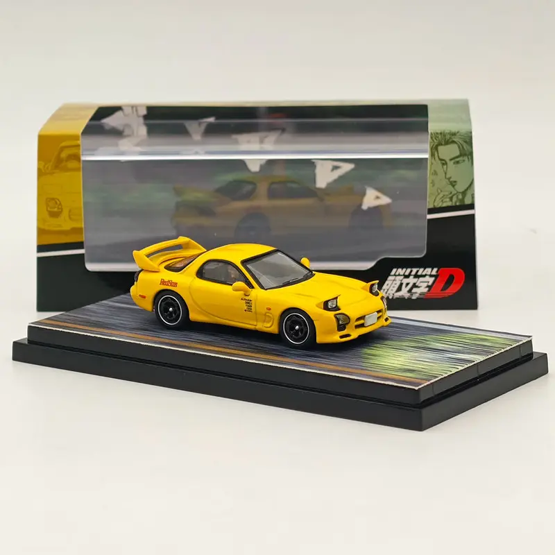 Hobby Japan 1/64 RX-7 (FD3S) RedSuns Initial D Open Headlights HJ643007BDY Diecast Model Collection In Stock - US