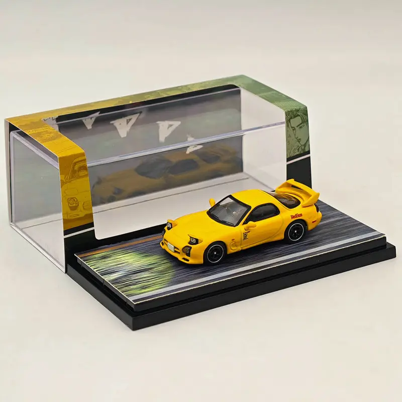 Hobby Japan 1/64 RX-7 (FD3S) RedSuns Initial D Open Headlights HJ643007BDY Diecast Model Collection