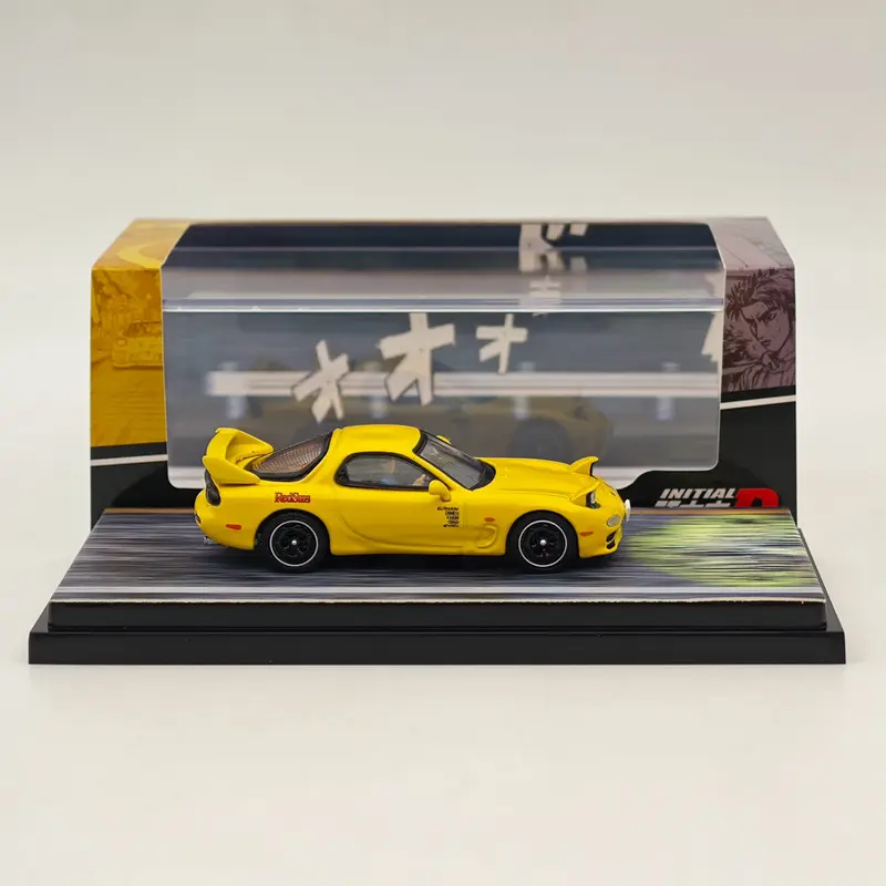 Hobby Japan 1/64 RX-7 (FD3S) RedSuns Initial D Open Headlights HJ645007DB Diecast Model Collection
