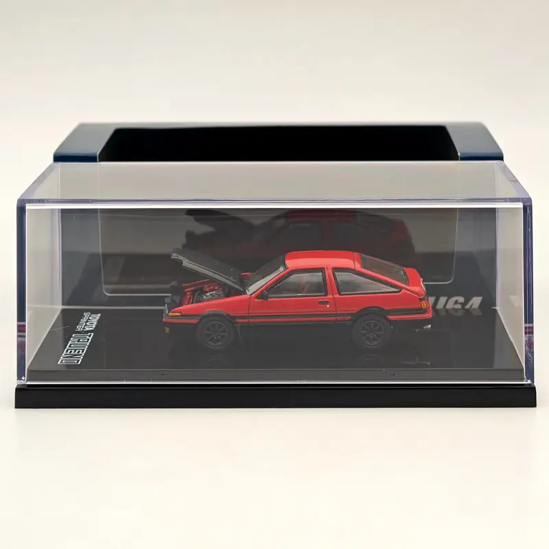 Hobby Japan 1/64 SPRINTER TRUENO GT APEX(AE86) JDM Style with CARBON BONNET Red HJ641052BRB Diecast Model Car