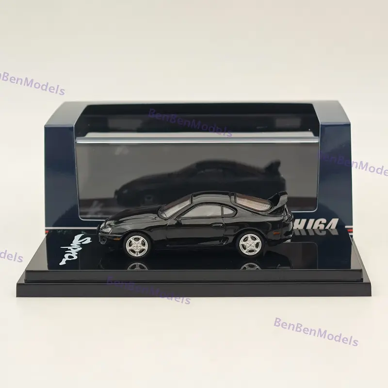 Hobby Japan 1/64 SUPRA RZ JZA80 with Active Spoiler Parts Black Diecast