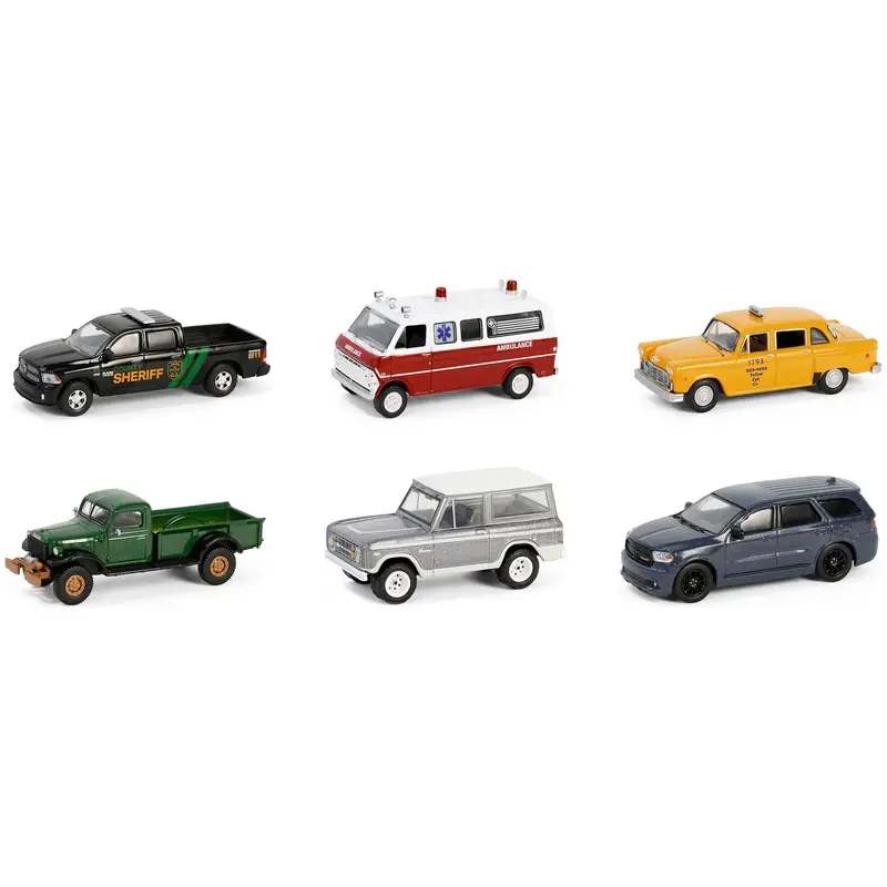"Hollywood Series" Set of 6 pieces Release 42 1/64 Diecast Model Cars by Greenlight