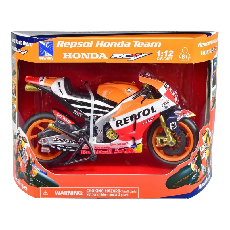 Honda RC213V Motorcycle #93 Marc Marquez "Repsol Honda Team" MotoGP (2015) 1/12 Diecast Model by New Ray