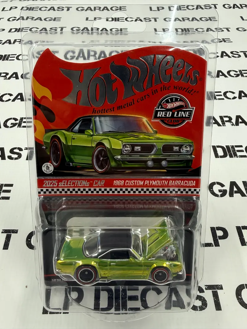 HOT WHEELS 1968 Custom Plymouth Barracuda Green RLC Selections 1