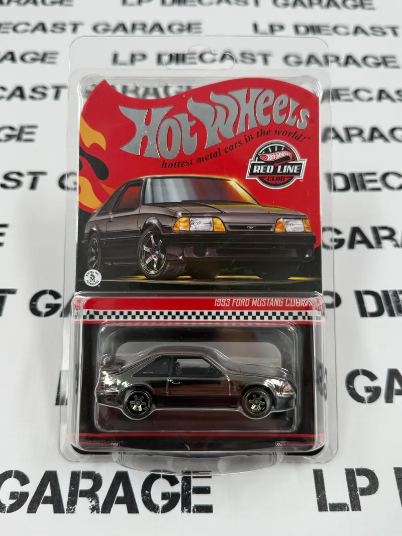 HOT WHEELS 1993 Ford Mustang Cobra R Black Chrome RLC Club 1