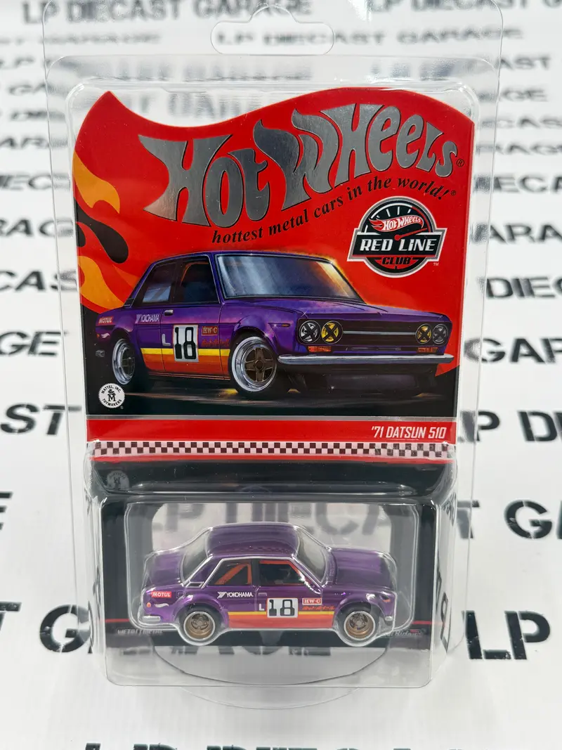 HOT WHEELS '71 Datsun 510 Purple #18 RLC Collector Car 1