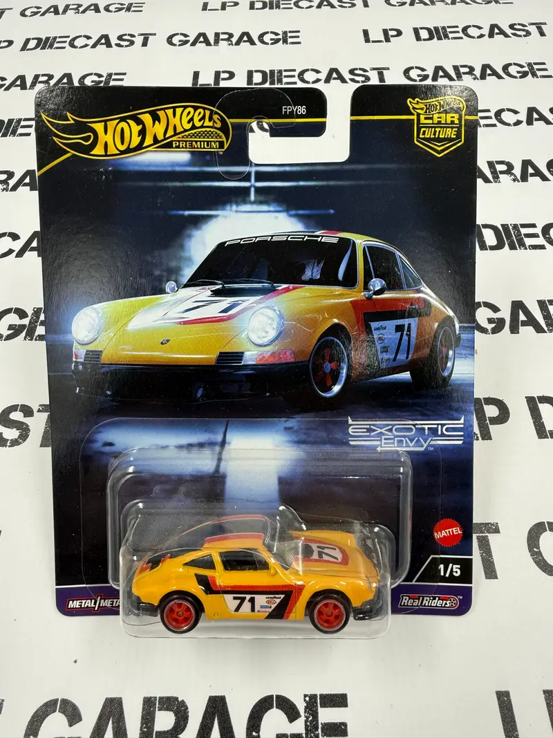 HOT WHEELS 71' Porsche 911 Yellow 1