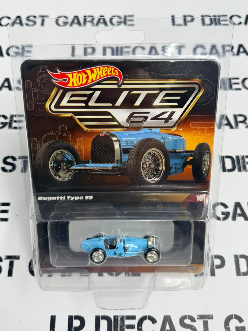 HOT WHEELS Bugatti Type 59 Blue Racer Elite 64 1
