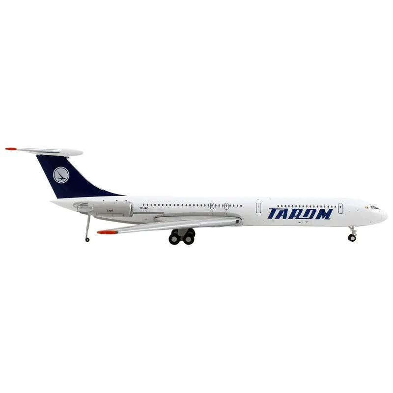 Ilyushin Il-62M Commercial Aircraft "TAROM" White with Blue Tail 1/400 Diecast Model Airplane by GeminiJets
