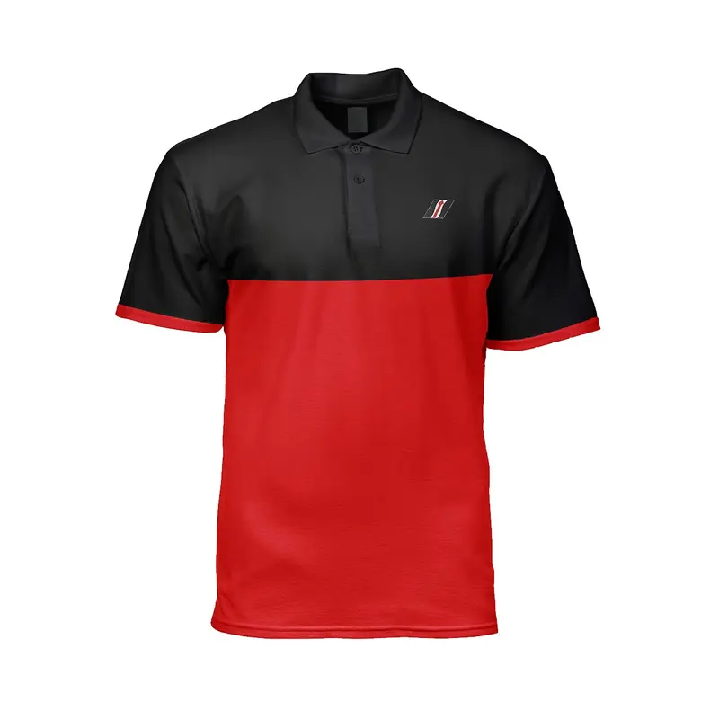 IMSA Colorblock Polo - Black/Red