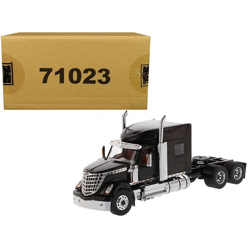 International LoneStar Sleeper Cab Truck Tractor Black 1/50 Diecast Model by Diecast Masters