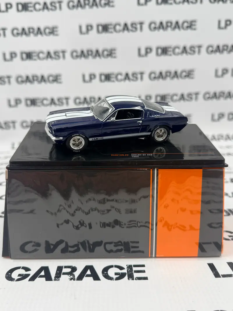 IXO Models 1965 Ford Mustang Shelby GT350 Blue w/ White Stripes 1