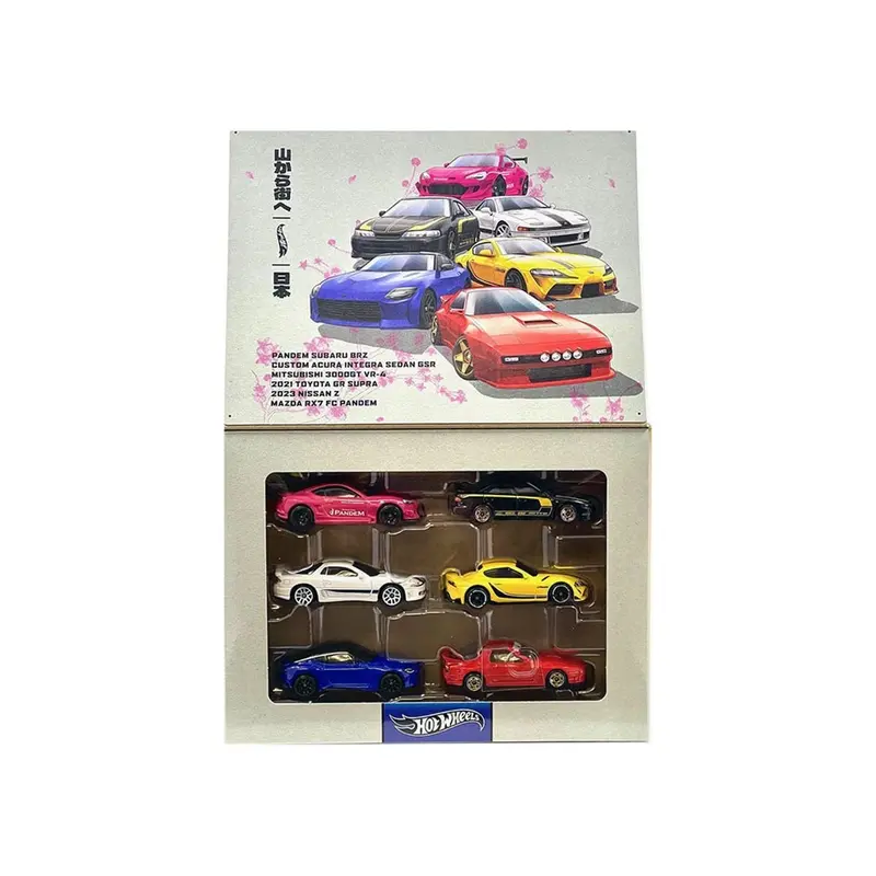 "Japan Street Theme" 6 piece Set Diecast model cars by Hot Wheels