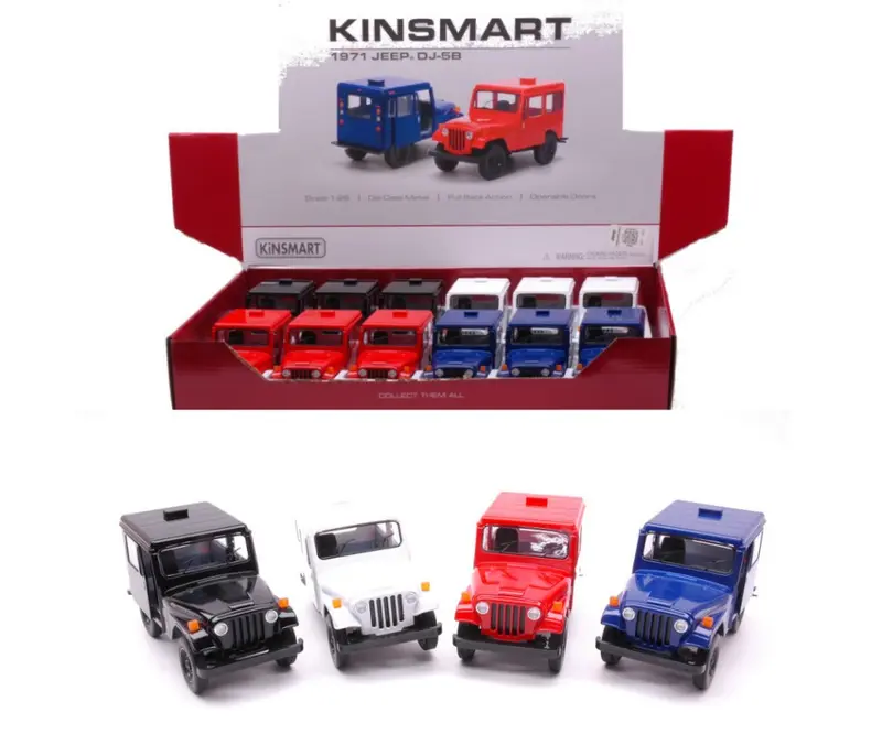 JEEP DJ-5B COL.ASS cm 12 - Kinsmart - KT5433D