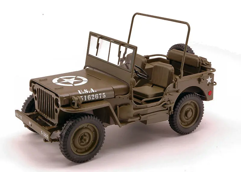 JEEP WILLYS 1/4 TON US ARMY TRUCK OPEN MATT OLIVE 1