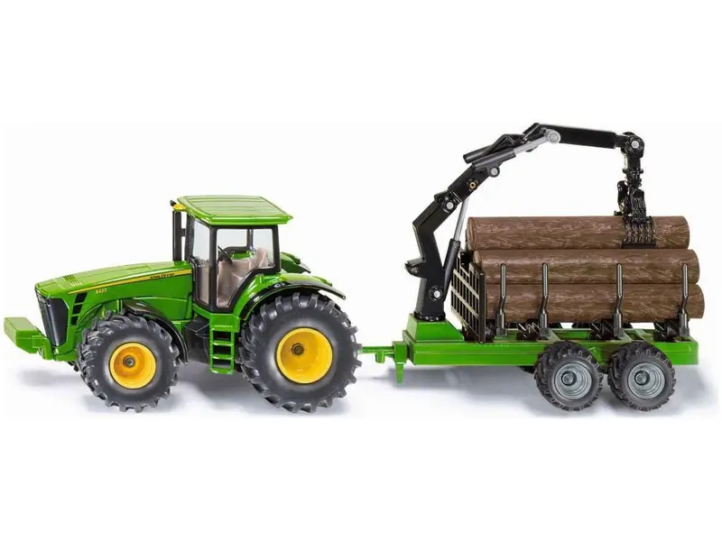 John Deere Tractor With Forestry Trailer 1