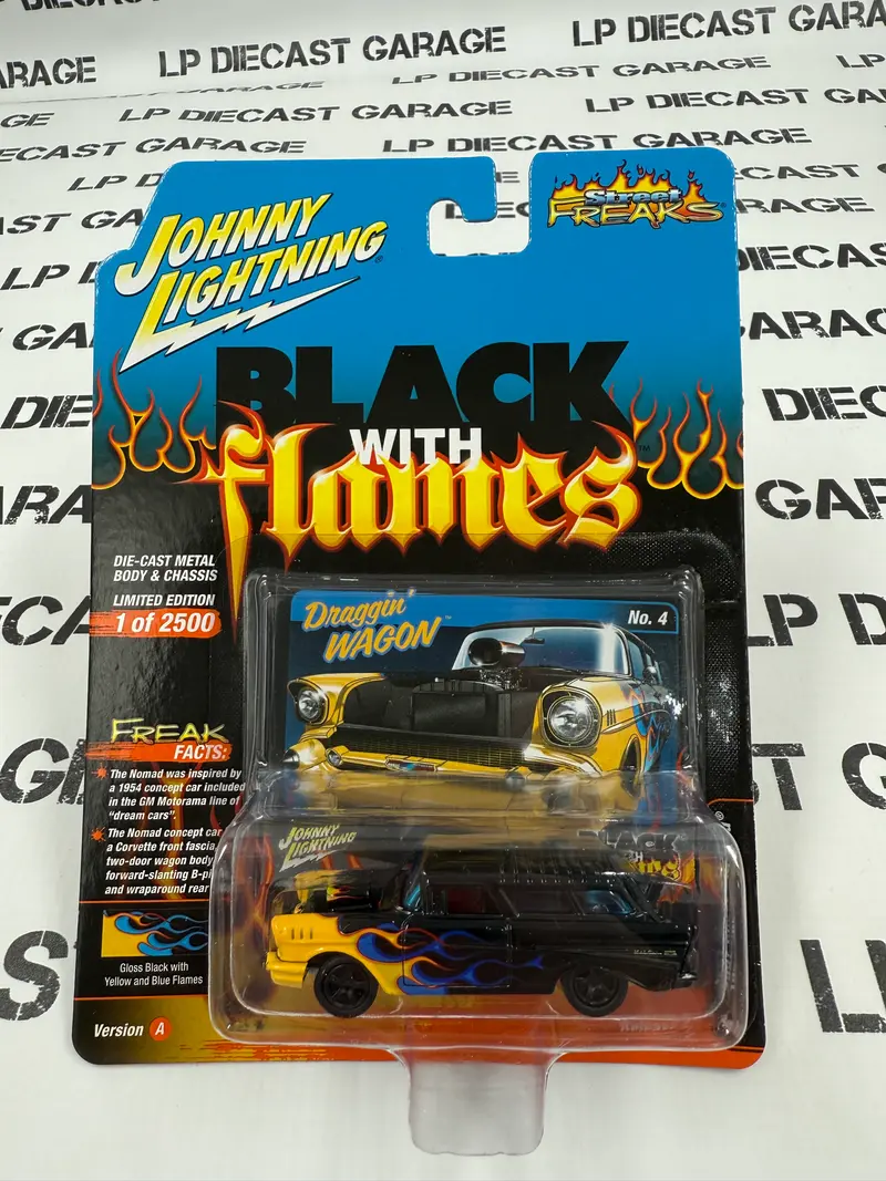 JOHNNY LIGHTNING 1957 Chevy Nomad Blue Flames 1