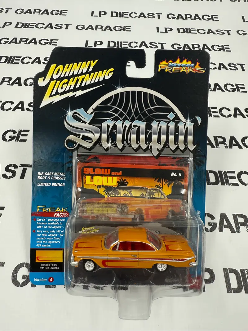 JOHNNY LIGHTNING 1961 Chevy Impala SS 409 Yellow Lowrider 1