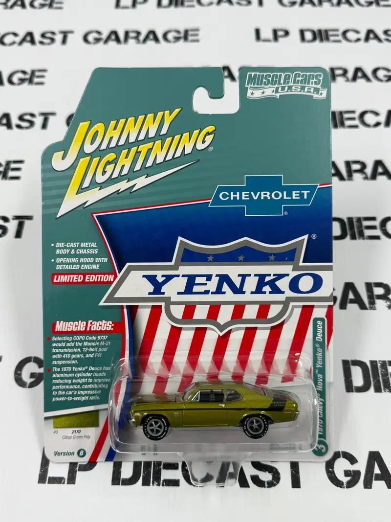 JOHNNY LIGHTNING 1970 Chevy Nova Yenko Green 1