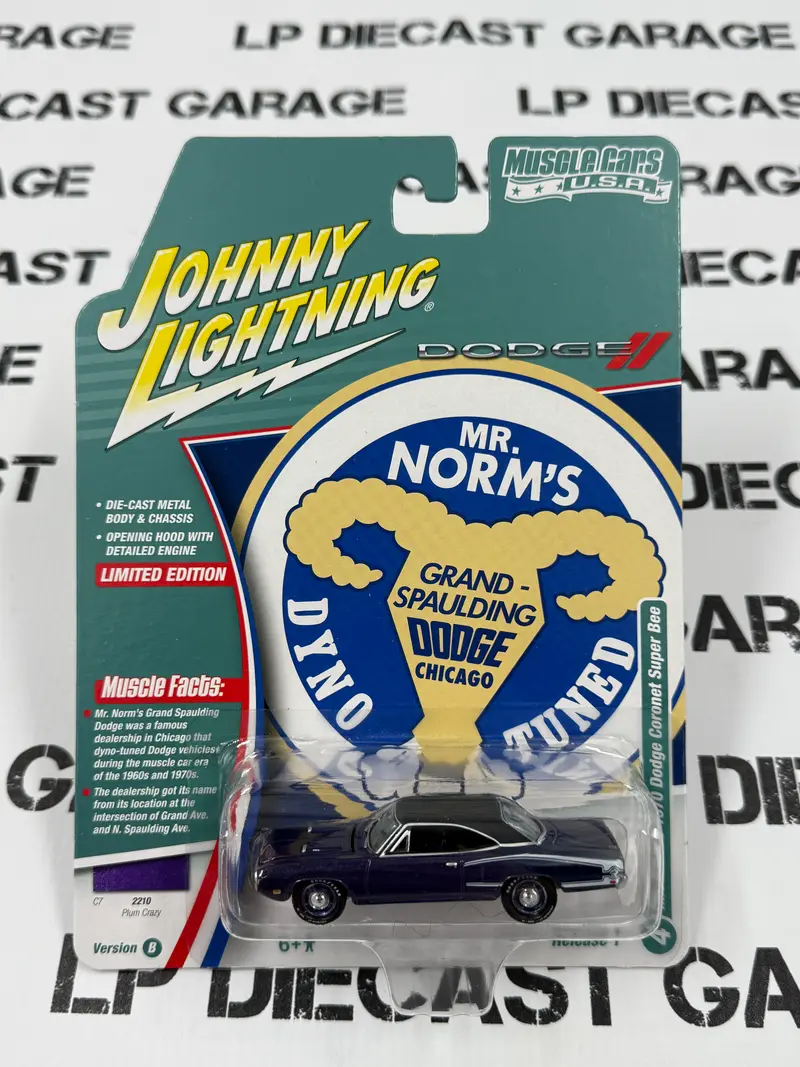 JOHNNY LIGHTNING 1970 Dodge Cornet Super Bee Plum 1