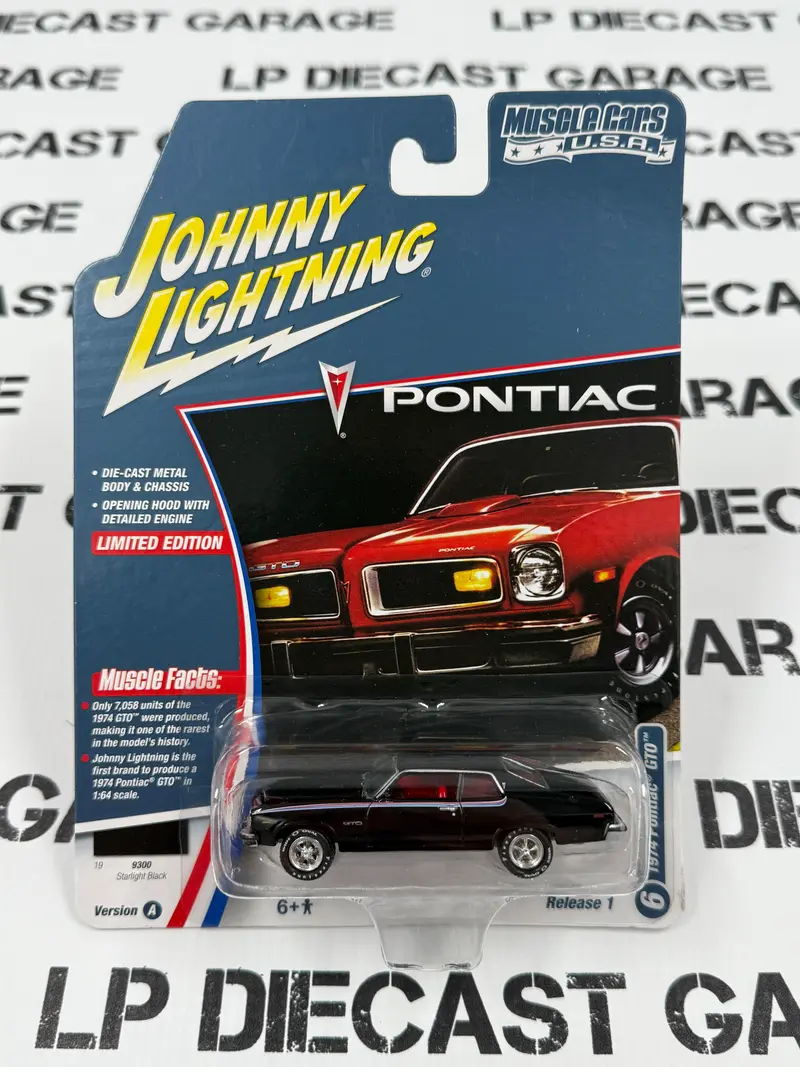 JOHNNY LIGHTNING 1974 Pontiac GTO Black 1
