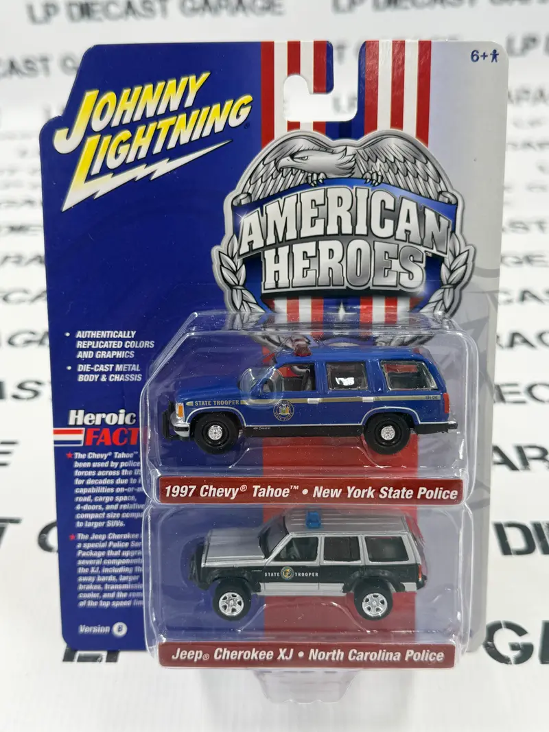 JOHNNY LIGHTNING 1997 Chevy Tahoe New York Police & Jeep Cherokee XJ North Carolina 1