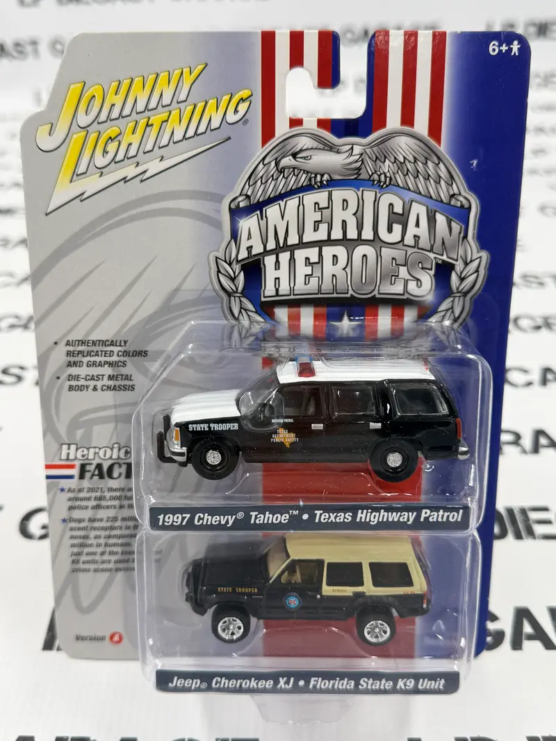 JOHNNY LIGHTNING 1997 Chevy Tahoe Texas Police & Jeep Cherokee XJ Florida 1