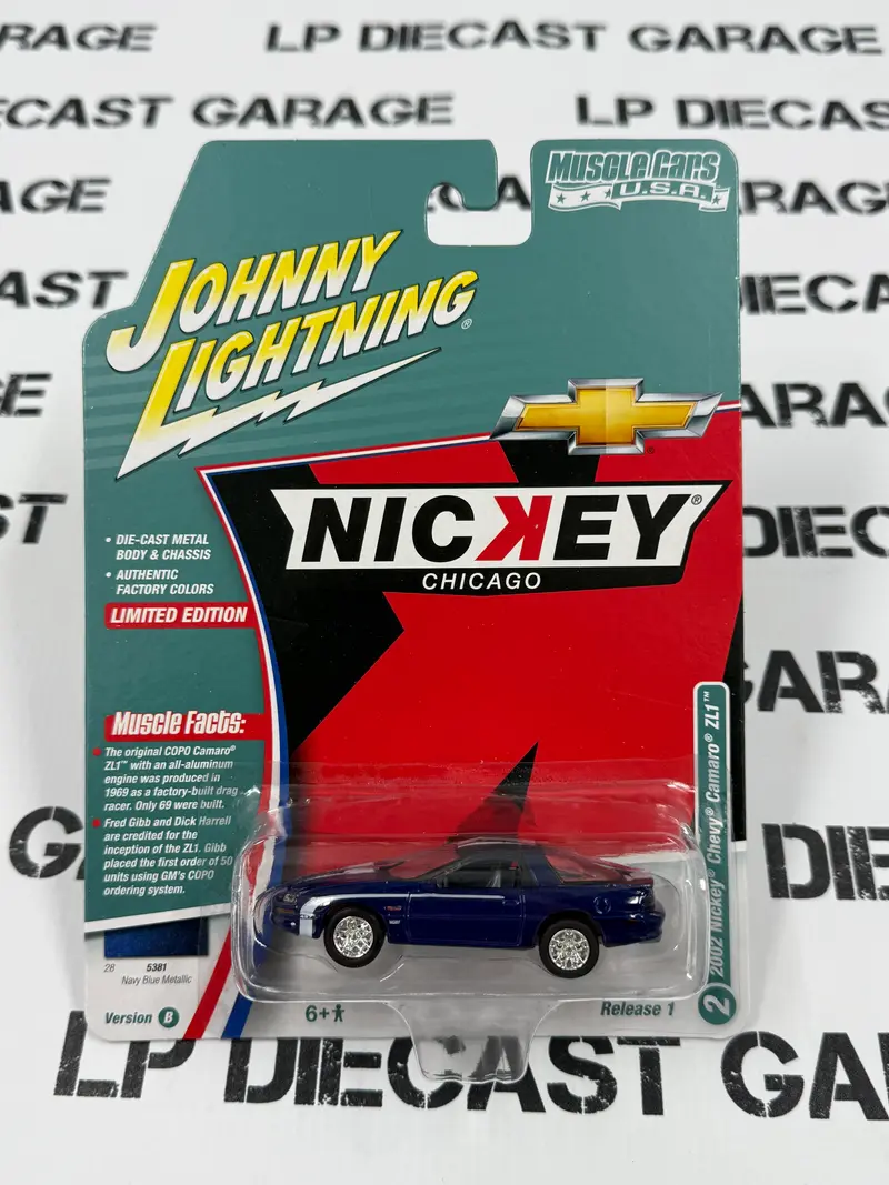 JOHNNY LIGHTNING 2002 Chevrolet Camaro ZL1 Blue 1