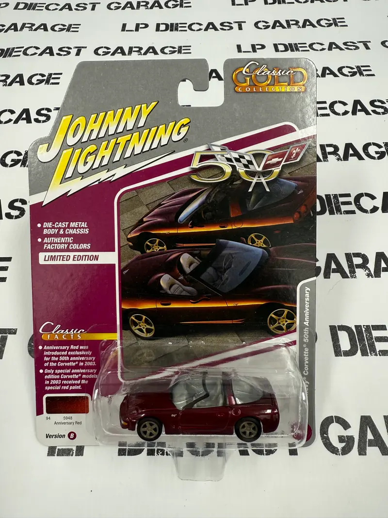 JOHNNY LIGHTNING 2003 Chevrolet Corvette Dark Red 50th 1
