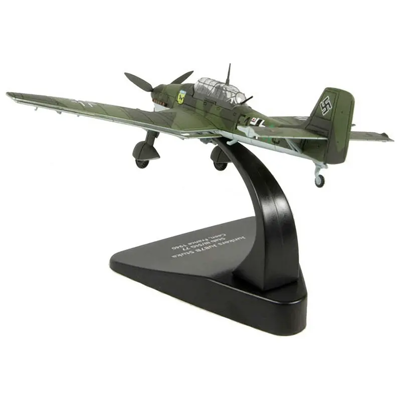 Junkers Ju 87B "Stuka Stab" Dive Bomber Plane III/StG 77 Caen France (1940) "Oxford Aviation" Series 1/72 Diecast Model Airplane by Oxford Diecast
