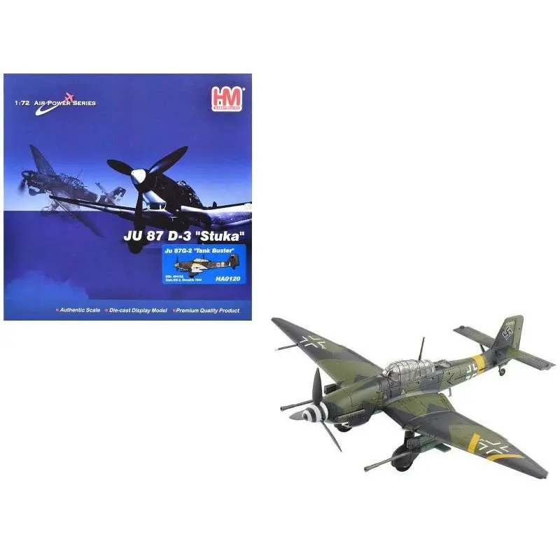 Junkers Ju 87G-2 Stuka Aircraft "WNr. 494193 Tank Buster Stab. SG 2 Slovakia" (1944) German Luftwaffe "Air Power Series" 1/72 Diecast Model by Hobby Master