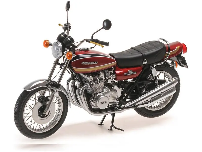 Kawasaki 900 Z1 ‘Super 4’ 1972 Diecast Model (Red/Brown) 1