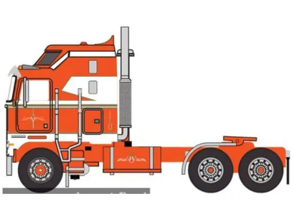 Kenworth K100 Aerodyne Orange 1976 1