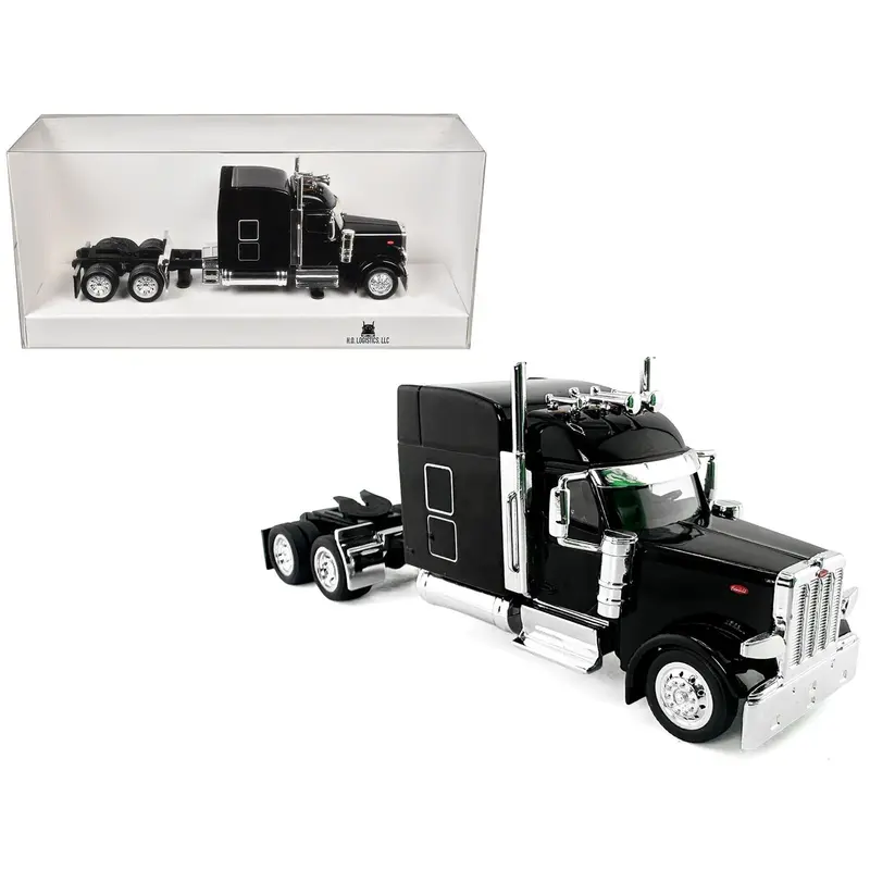 Kenworth W990 3-Axel Day Cab Blue Metallic 1/87 (HO) Plastic Model Car by HO Logistics