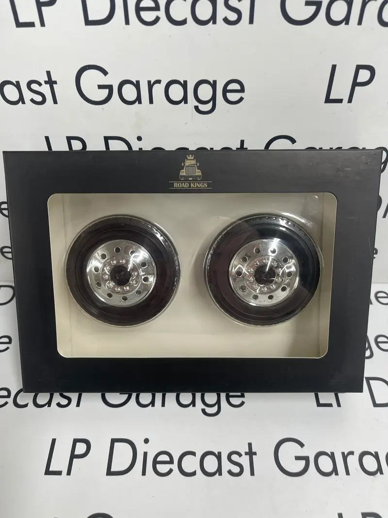 KK Scale Road Kings Chrome Semi Truck Wheels Front Set 1