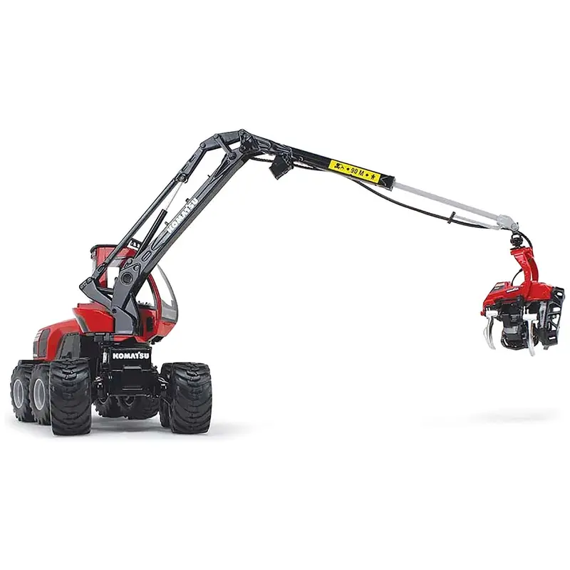 Komatsu 931XC.3 Harvester Red and Black 1/32 Diecast Model by First Gear