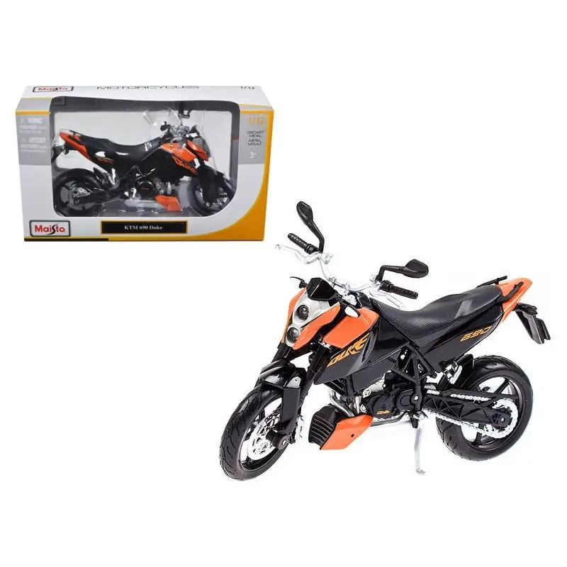 KTM 690 Duke Orange and Black 1/12 Diecast Motorcycle Model by Maisto