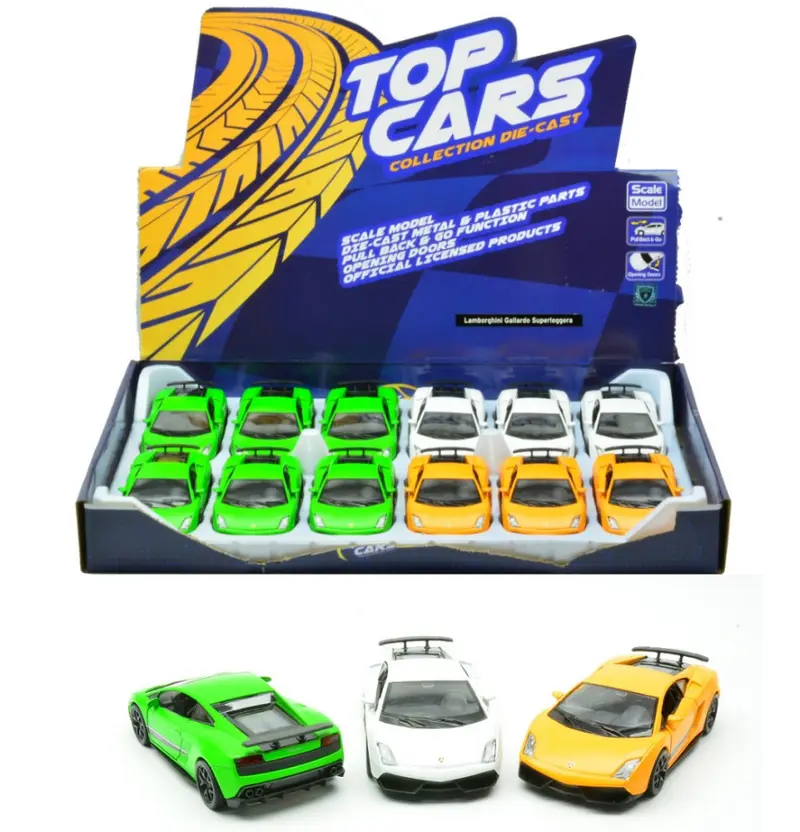 LAMBORGHINI GALLARDO LP570-4 SUPERLEGGERA COL.ASS. cm 12 - Kinsmart - KT18236