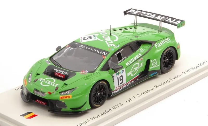 LAMBORGHINI HURACAN GT3 N.19 24 H SPA 2017 INEICHEN-GIAMMARIA-PEREZ COMP - Spark Model - SB296