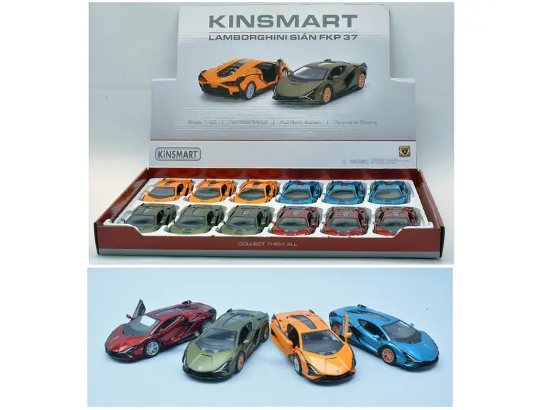LAMBORGHINI SIAN COL.ASS.cm 12 - Kinsmart - KT5431D