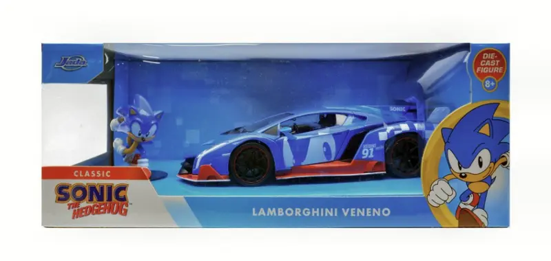 LAMBORGHINI VENENO 2009 "SONIC THE HEDGEHOG" BLUE + FIGURE 1