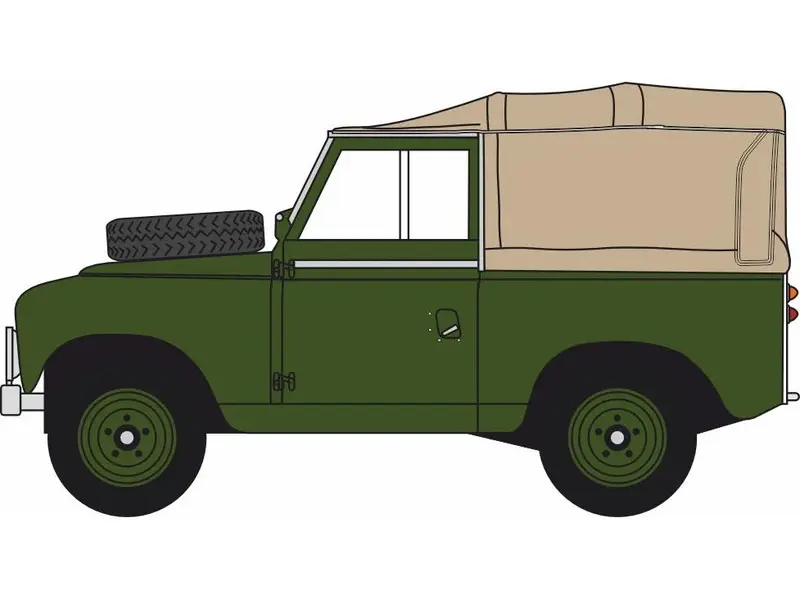 Land Rover Series 2 SWB Canvas Canopy Bronze Green 1