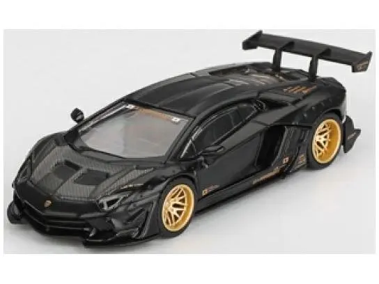 LB Works Lamborghini Aventador Limited Edition Matt Black (LHD) Blister Pack 1