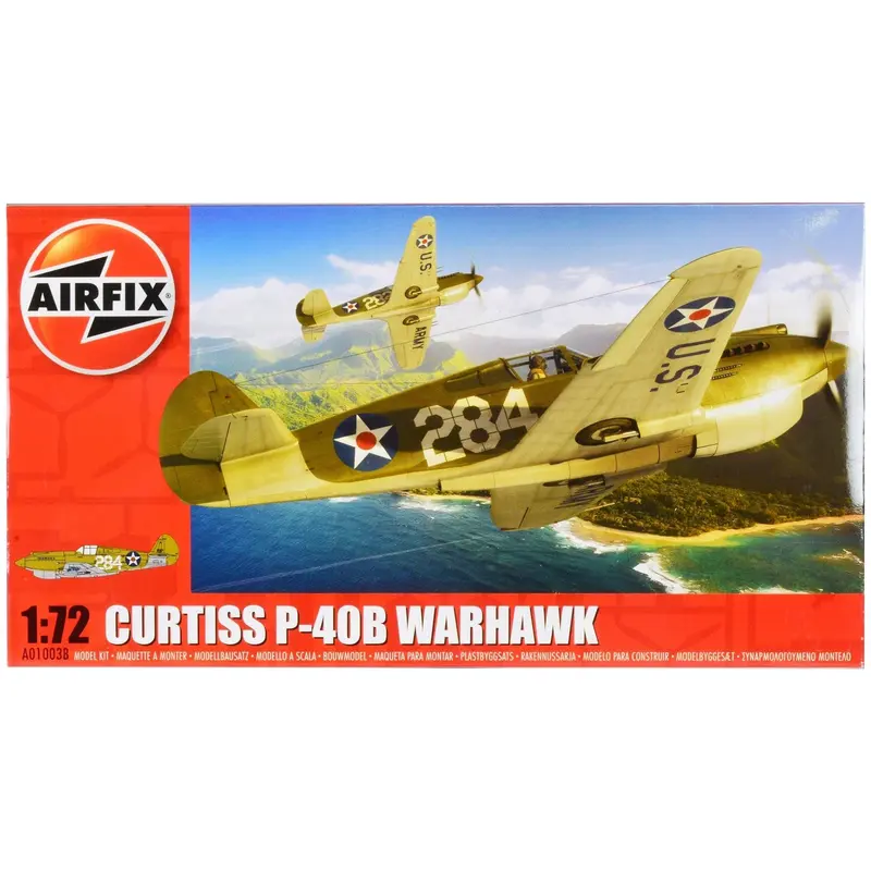 Level 1 Model Kit Curtiss P-40B Warhawk Fighter-Bomber Aircraft 1/72 Plastic Model Kit by Airfix