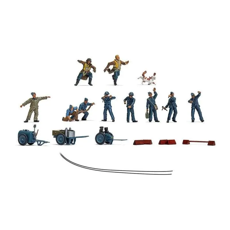 Level 1 Model Kit WWII RAF Ground Crew Figure and Accessory Set 1/48 Plastic Model Kit by Airfix