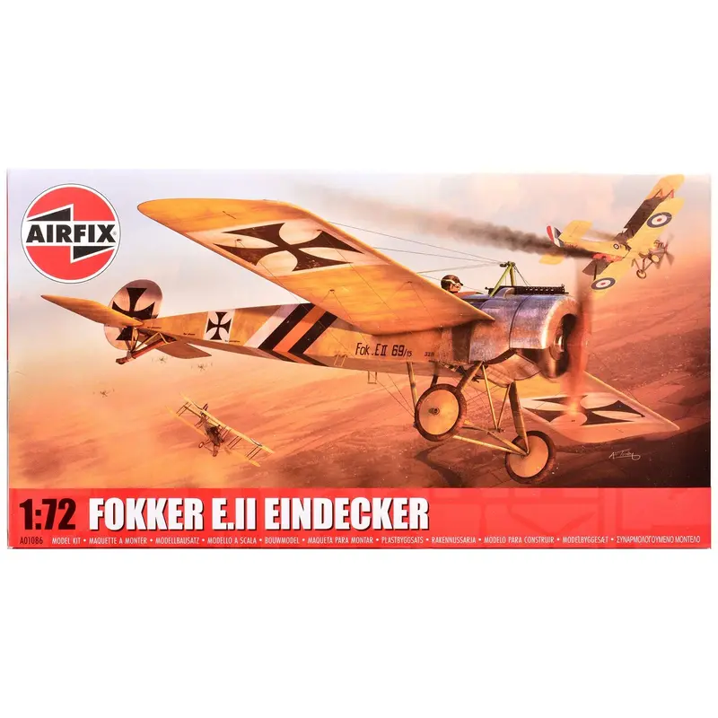 Level 2 Model Kit Fokker E.II Eindecker Fighter Aircraft 1/72 Plastic Model Kit by Airfix
