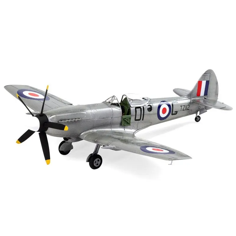 Level 2 Model Kit Supermarine Spitfire FR Mk.XIV Fighter Aircraft with 2 Scheme Options 1/48 Plastic Model Kit by Airfix
